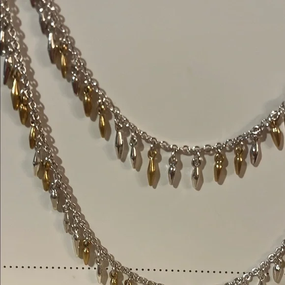 Stella & Dot Gold and Silver Vintage-Inspired Necklace - Picture 10 of 11